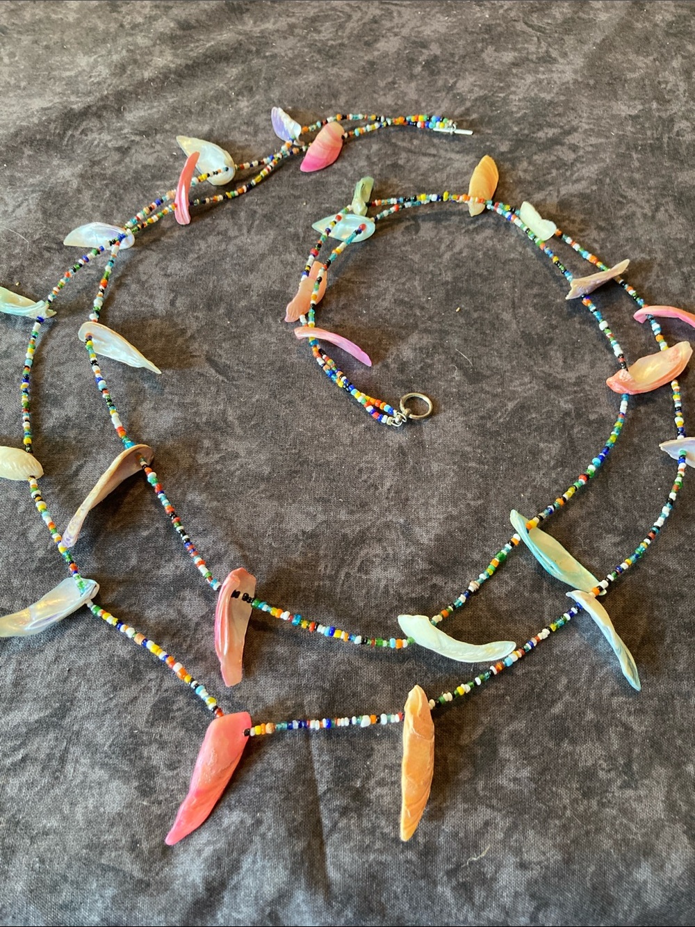 Boho Shell Chip & Beaded Necklace